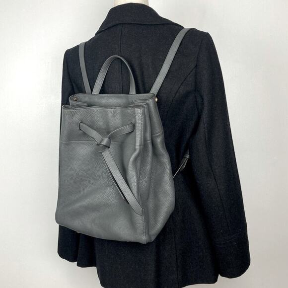 ANNABEL INGALL Italian Leather Drawstring Backpack - $550.